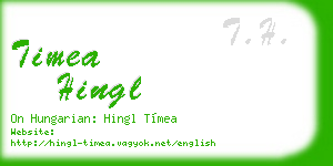 timea hingl business card